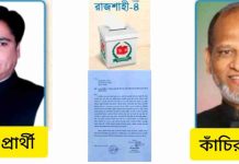 রাজশাহী-৪ (বাগমারা) আসনের স্বতন্ত্র প্রার্থীর আচারণ বিধি লঙ্ঘনের অভিযোগ